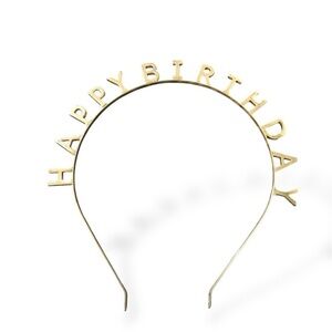 Gold Happy Birthday Headband